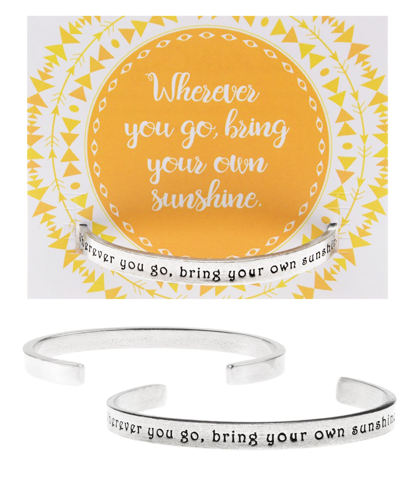 You Are My Sunshine Quotable Cuff Bracelet  Inspiring Jewelry & Gifts –  Whitney Howard Designs