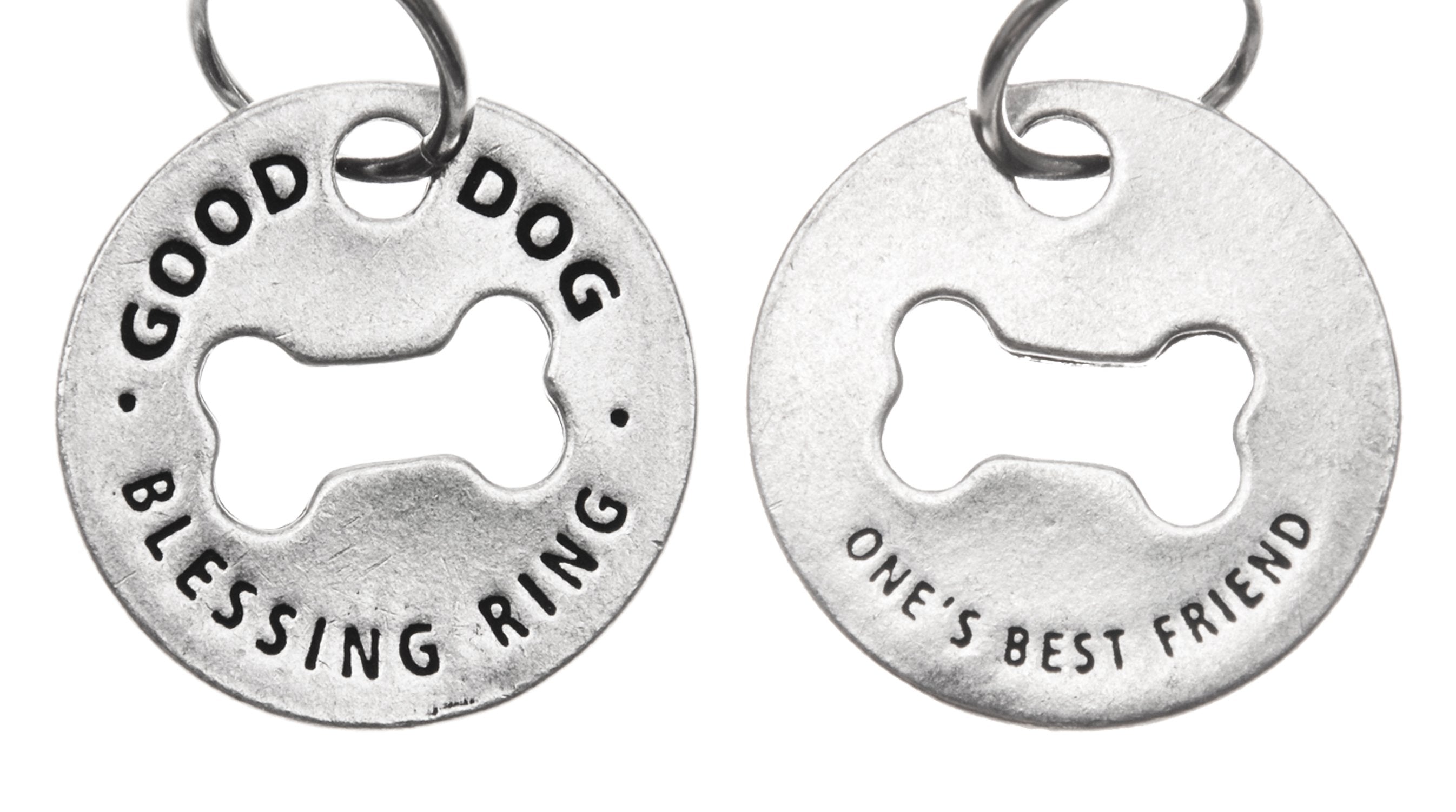 Good Dog Blessing Ring Charm, Bone, Handcrafted | Gift for Pets