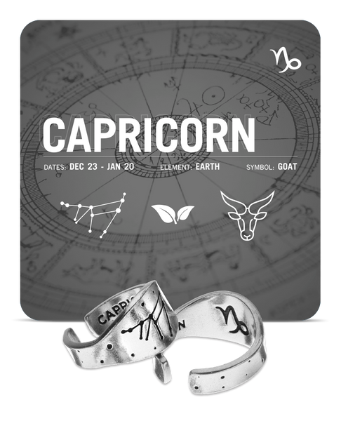 Zodiac Ring - Capricorn Constellation - Celestial | Jewelry - January 