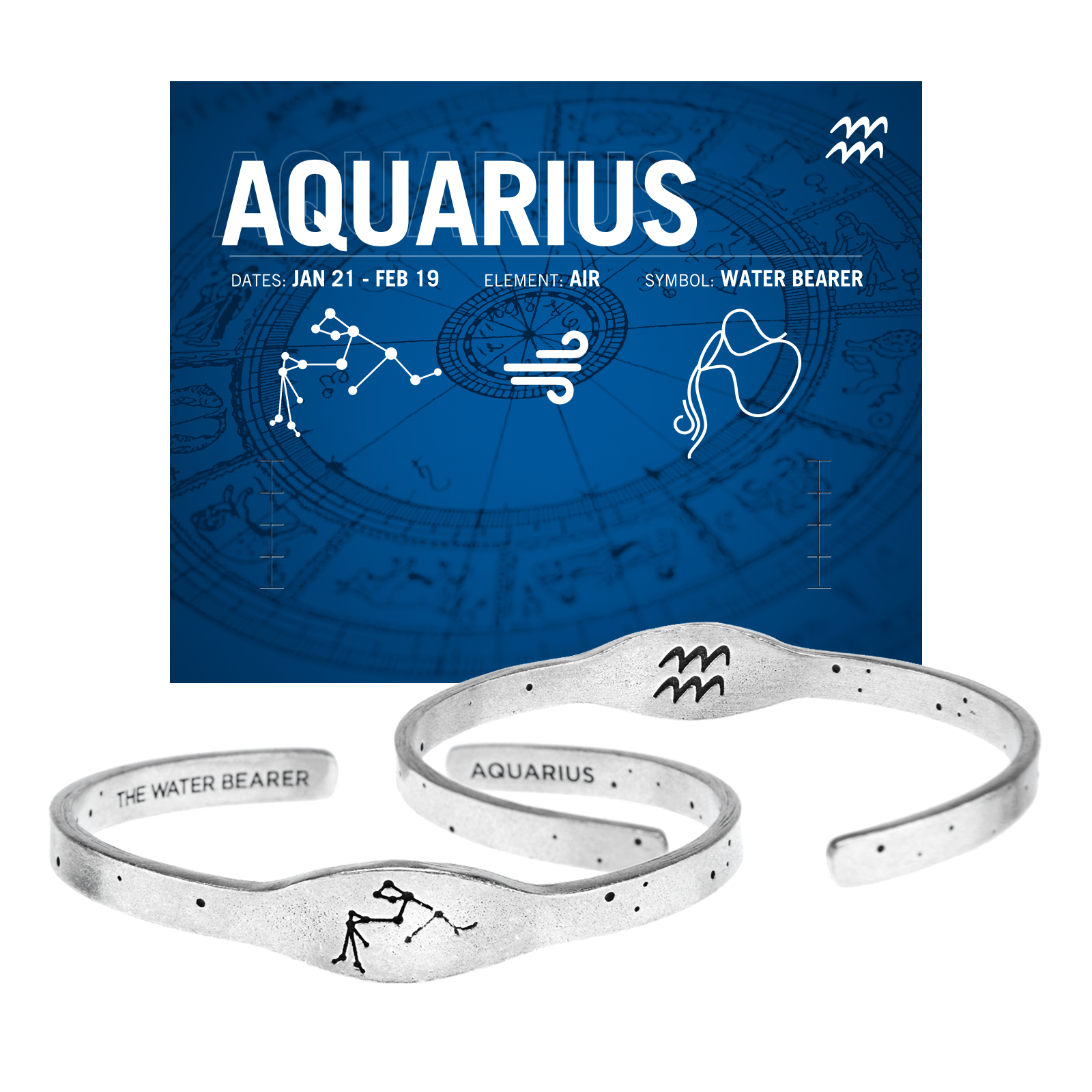 Buy AQUARIUS Zodiac Miracle Crystal Bracelet Online From Premium Crystal  Store at Best Price - The Miracle Hub