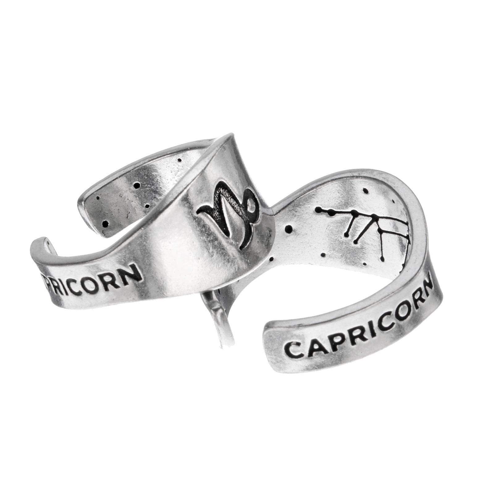 Brass & Silver Capricorn Zodiac Signets